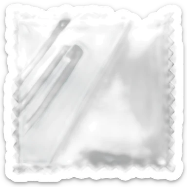 White flag with light blue diagonal line sticker