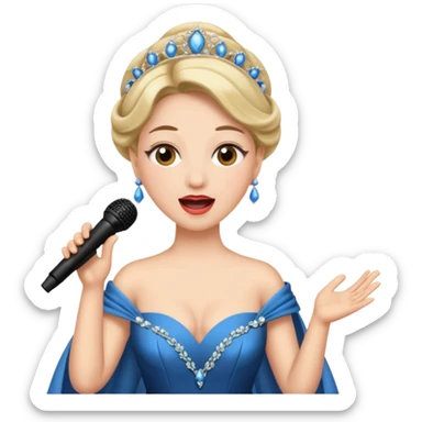 opera singer singing sticker