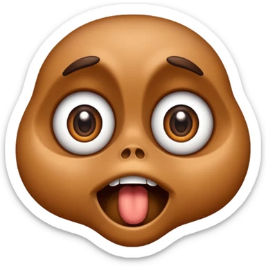 Kackhaufen mit Augen ganz recht und ganz links sticker