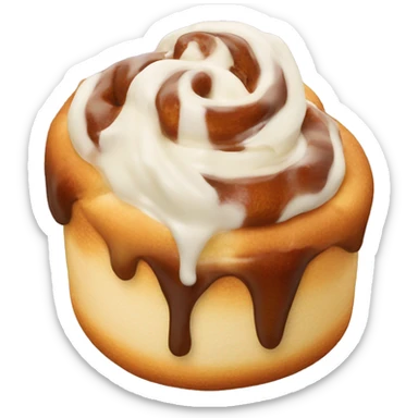 Cinnabon with cream  sticker