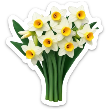 Pretty bouquet of narcissuses  sticker
