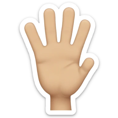 5 fingers but in striaght shap sticker