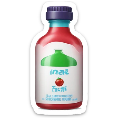 A single bottle of food coloring sticker