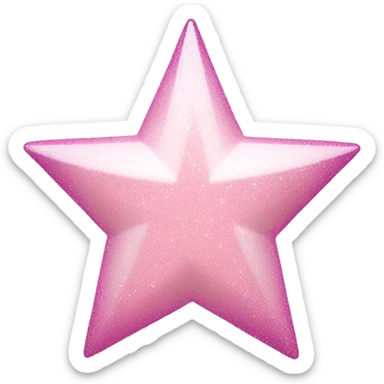 pale pink star sparkle sticker