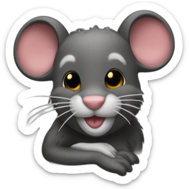 Raton laveur qui fait le signe du rock ‘n’ roll sticker