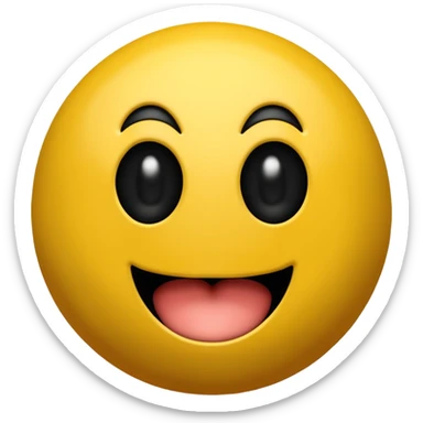 Pac-Man which just has two black dots as the eyes and a wide open mouth which is just pitch black sticker