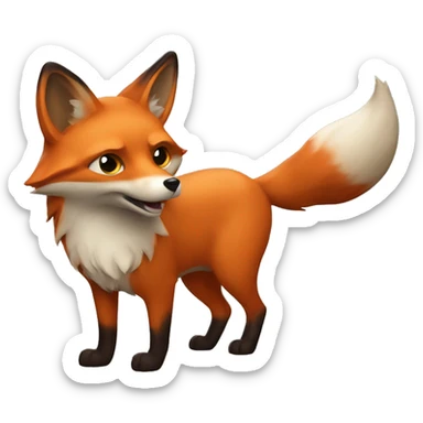 Fox in shushed  sticker