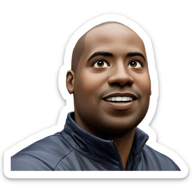 bald male statue of boys sticker