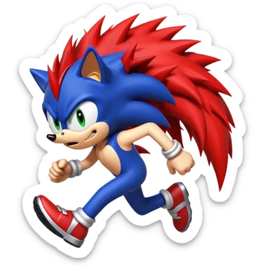 Sonic.exe running fast sticker