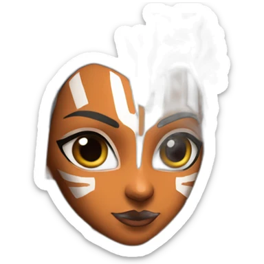 Ahsoka Thani with two lightsabers  sticker