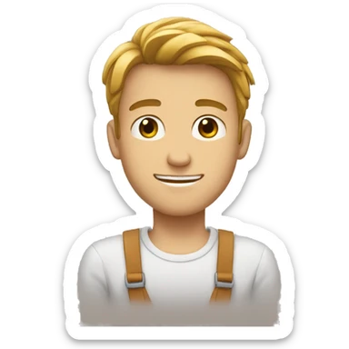 Jeune homme qui fait un v avec une main sticker