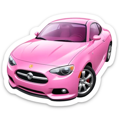 pink car  sticker