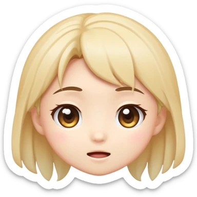 "A cute anime-style emoji of a [emotion] character with expressive eyes, chibi features, and a detailed soft shading. Vibrant colors, high detail, kawaii aesthetic, HD resolution." sticker
