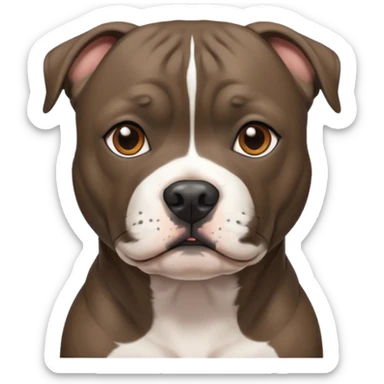 brindle staffordshire bull terrier sticker
