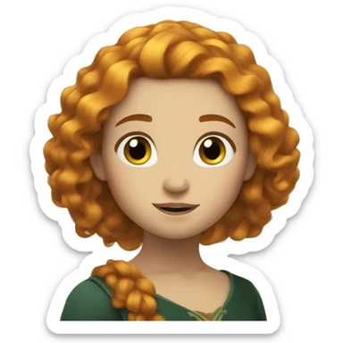 merida yellow hair sticker