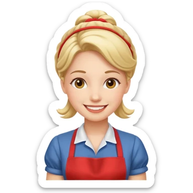 woman with apron sticker