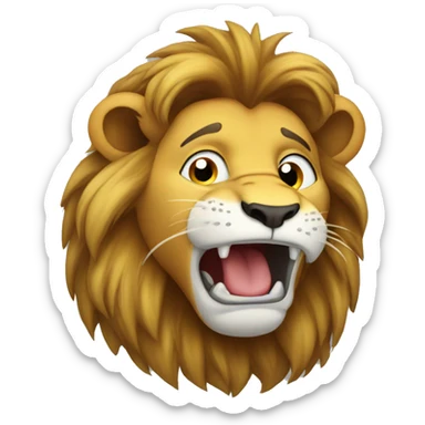 Lion crying  sticker