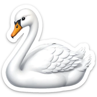 cisne com expressão apaixonada sticker