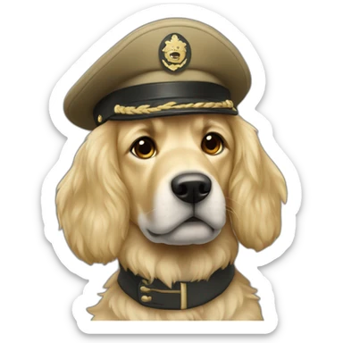 Chien poilu blond sticker