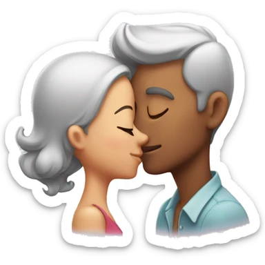 forehead getting kissed  sticker