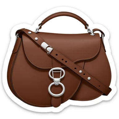 chocolate brown dior saddle bag  sticker