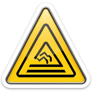 slippery road sign sticker