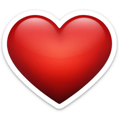 Black and red heart gradient mix sticker