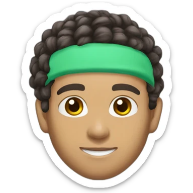 Lightskin socer player afrotaper hairband sticker