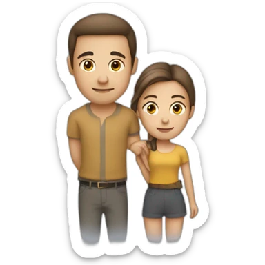 deux personne qui se sère la main  sticker