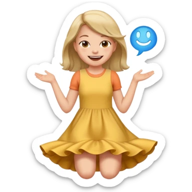 A girl is farting sticker