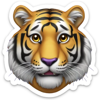 Tiger with lsu shirt on sticker