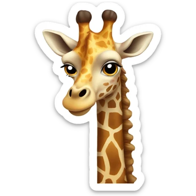 giraffe wearing hoodie sticker