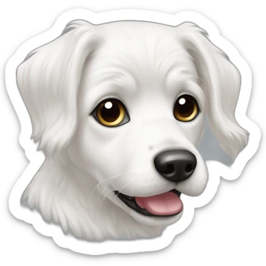  white maltesse with black ear sticker