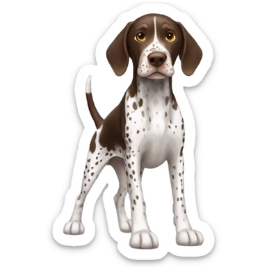 German Shorthaired Pointer Dog Breed Full Body sticker