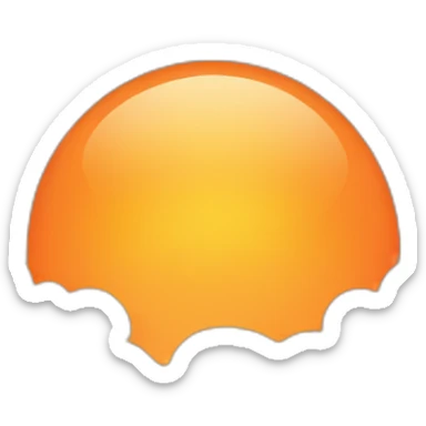 orange sunset with white clouds sticker