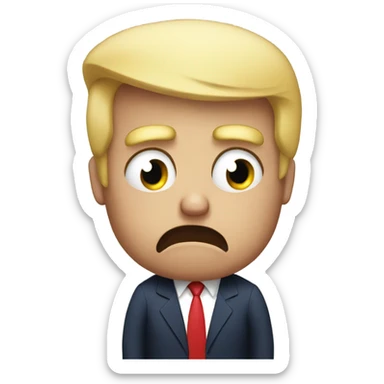 Donald trump feeling sick sticker