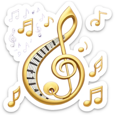 mystical object purple and gold music sticker