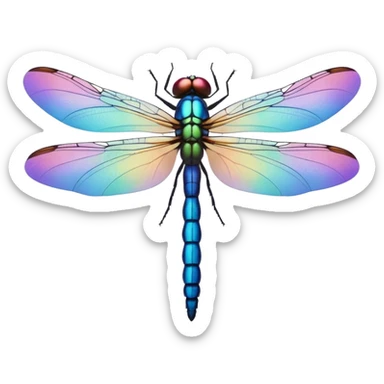 Peaceful Dragonfly color  sticker