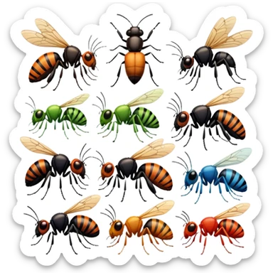 bunch of insects sticker