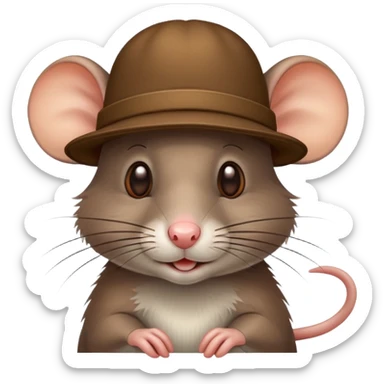 rat with a hat sticker