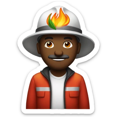 Coração com fogo preto sticker