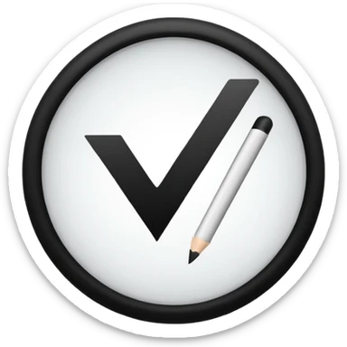 Full of black circle with a check mark on it sticker