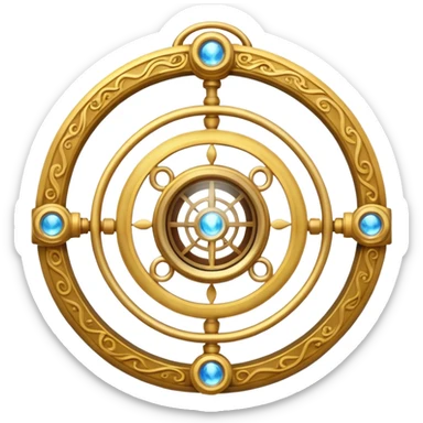 A time turner from harry potter with magic swirls around it sticker