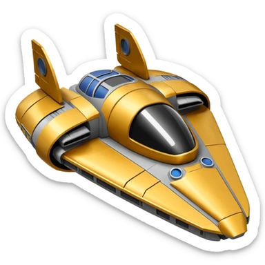 a star wars space ship sticker