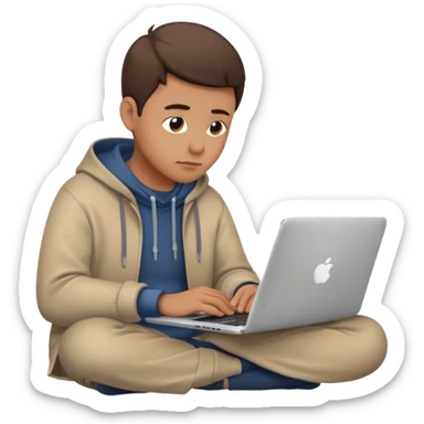 a person sitting straight and using laptop sticker