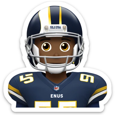 Junior Seau team uniform sticker