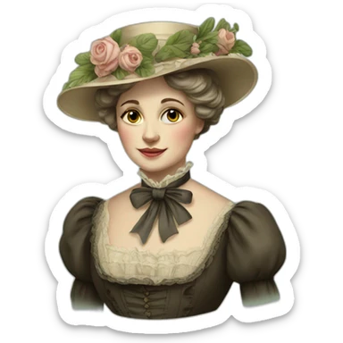 Victorian Lady sticker