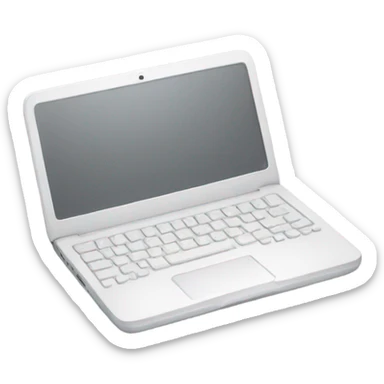 White laptop sticker