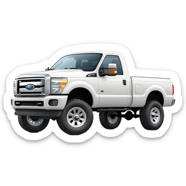 White Ford F250 sticker