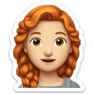 Fille rousse sticker